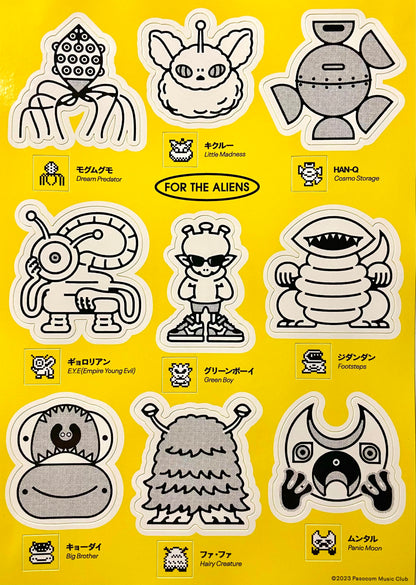 " For The Aliens "  Sticker Set