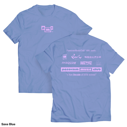 PMC 10th Logo Archive T-SHIRT  (Sax Blue , Light Purple , Black)