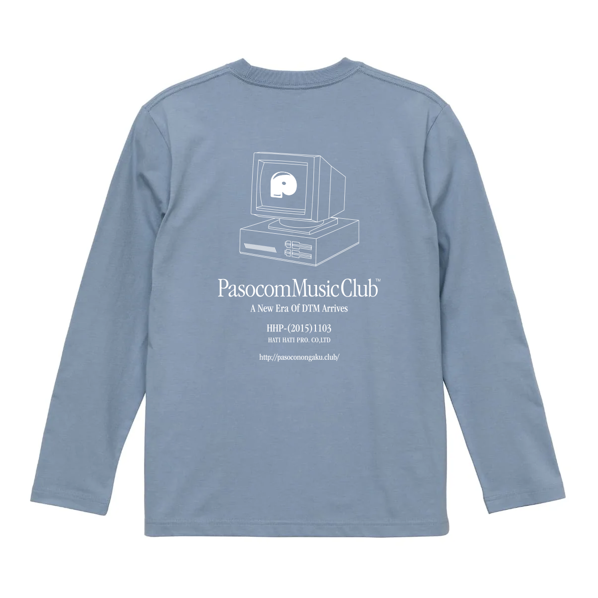 【予約商品】P-LOGO Long sleeve T-SHIRTS (WHITE & ACID BLUE)