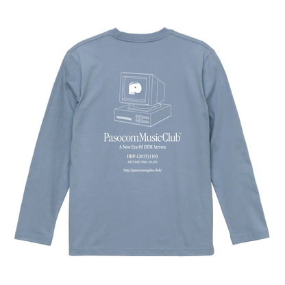 【予約商品】P-LOGO Long sleeve T-SHIRTS (WHITE & ACID BLUE)