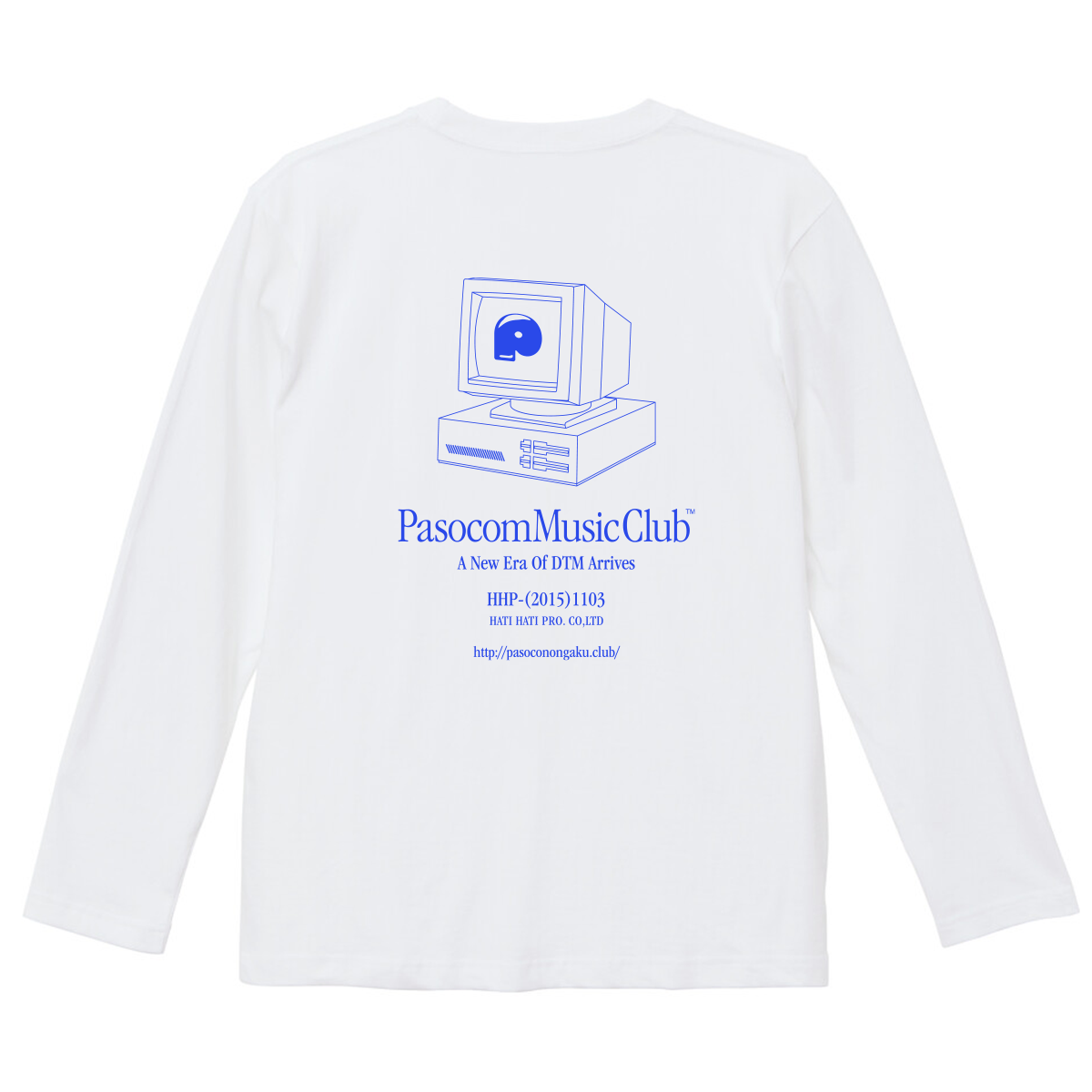 【予約商品】P-LOGO Long sleeve T-SHIRTS (WHITE & ACID BLUE)