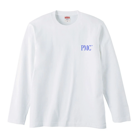 【予約商品】P-LOGO Long sleeve T-SHIRTS (WHITE & ACID BLUE)